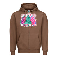 Chestnut christmas leopard trees Zipper Hoodie - MaliasSmallBusiness
