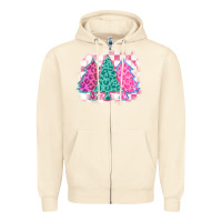 Sandshell christmas leopard trees Zipper Hoodie - MaliasSmallBusiness