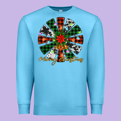 Merry Christmas Windmill Premium Sweatshirt Designed By Jasminsmagicworld