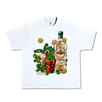 White cocrtail martini and gift and snow Urban Heavy Tee - AdoDesignShop