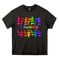 Asphalt teacher life crayons Heavy Core Tee - texasbilliewilder