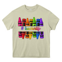 Mossy teacher life crayons Heavy Core Tee - texasbilliewilder