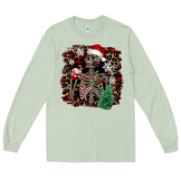 Matcha Skeleton with coffee cup Christmas Long Sleeve Tee - NancyCooperArtShop