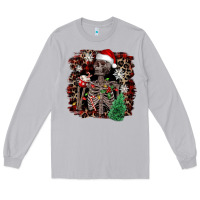 Moon Dust Skeleton with coffee cup Christmas Long Sleeve Tee - NancyCooperArtShop