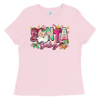 Pink Santa Baby Christmas Ladies Tee | Teevron