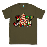 Army Green joy with christmas tree cake ado Classic Tee - AdoDesignShop