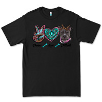 Black peace love pitbull Premium Tee - RanaPortraitStore