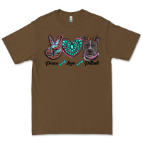 Cacao peace love pitbull Premium Tee - RanaPortraitStore