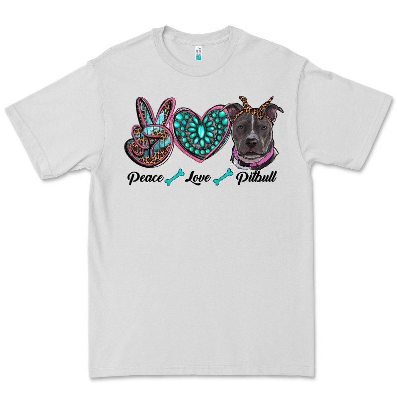 Peace Love Pitbull Premium Tee by RanaPortraitStore | Teevron