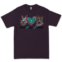 Plum peace love pitbull Premium Tee - RanaPortraitStore
