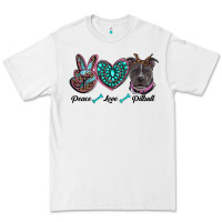 White peace love pitbull Premium Tee - RanaPortraitStore