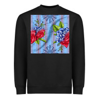 Black patriotic rose Heavyweight Sweatshirt - BundleAndBundleShop