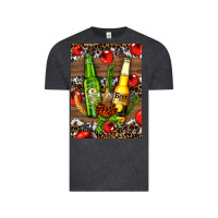 Vintage Black beer bottles with wheat and barley Vintage Tee - AdoDesignShop