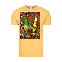 Vintage Mustard beer bottles with wheat and barley Vintage Tee - AdoDesignShop