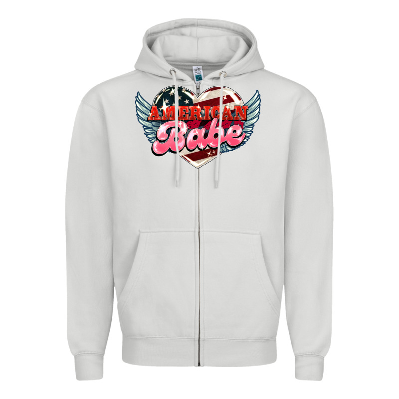 American Babe Zipper Hoodie by NancyCooperArtShop | Teevron