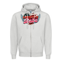 Dove Grey American babe Zipper Hoodie - NancyCooperArtShop