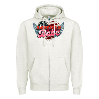 Oatmeal Heather American babe Zipper Hoodie - NancyCooperArtShop