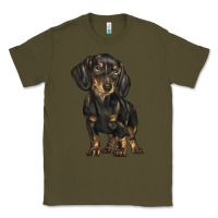 Army Green dachshund Classic Tee - BarkalooDesign