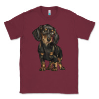 Burgundy dachshund Classic Tee - BarkalooDesign