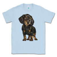 Dusty Blue dachshund Classic Tee - BarkalooDesign