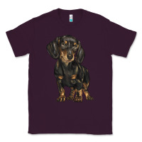 Plum dachshund Classic Tee - BarkalooDesign