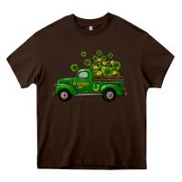 Chocolate Brown st patricks truck shamrock horseshoe gold Heavy Core Tee - RanaPortraitStore