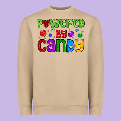Powered By Candy With Lollipops Heavyweight Sweatshirt Designed By Adodesignshop