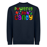 Navy powered by candy with lollipops Heavyweight Sweatshirt - AdoDesignShop