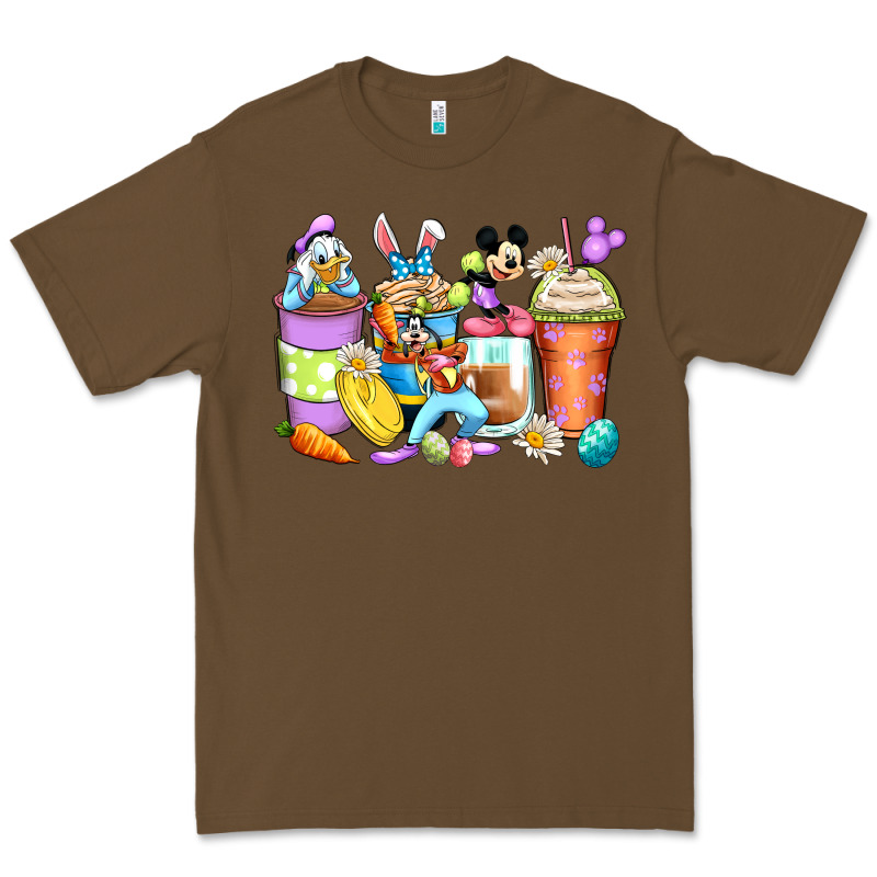 Easter Cartoon Characters Coffee Cups Premium Tee by Zillion Design Studio | Teevron
