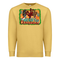 Antique Gold merry christmas cactus Premium Sweatshirt - Jasminsmagicworld