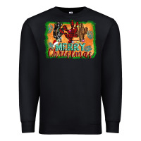 Black merry christmas cactus Premium Sweatshirt - Jasminsmagicworld