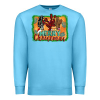 Ocean Blue merry christmas cactus Premium Sweatshirt - Jasminsmagicworld