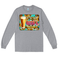 Heather Grey beer and sunshine Long Sleeve Tee - Jasminsmagicworld