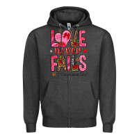 Charcoal Heather love never fails i corintians 13 8 Zipper Hoodie - NancyCooperArtShop