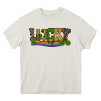 Cream st patricks shamrock gold with rainbow Heavy Core Tee - RanaPortraitStore