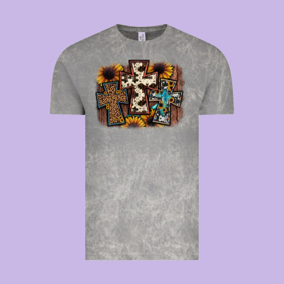 Cross Background Vintage Tee Designed By Jahusdesignshop