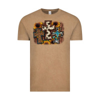Vintage Coffee cross background Vintage Tee - JahusDesignShop