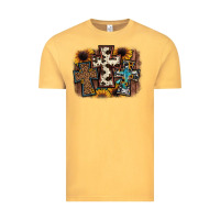 Vintage Mustard cross background Vintage Tee - JahusDesignShop