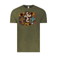 Vintage Olive cross background Vintage Tee - JahusDesignShop
