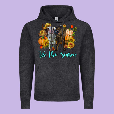 Tis The Season Cows Vintage Hoodie Designed By Ranaportraitstore