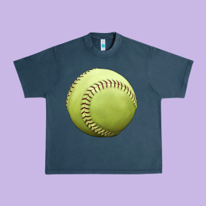 Softball Ball Urban Heavy Tee Designed By Jahusdesignshop