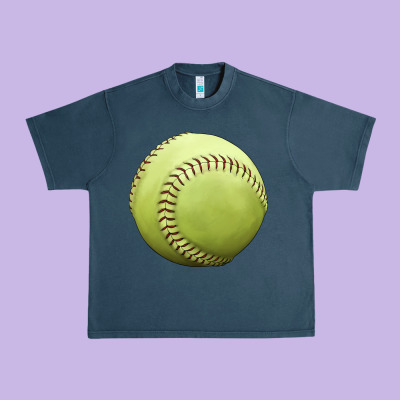 Softball Ball Urban Heavy Tee Designed By Jahusdesignshop