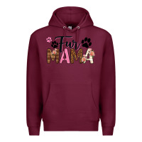Burgundy fur mama Premium Hoodie - texasbilliewilder