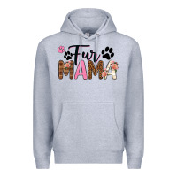 Heather Grey fur mama Premium Hoodie - texasbilliewilder
