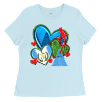 Baby Blue guatemala hearts Ladies Tee - texasbilliewilder