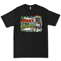Black merry and bright pitbull with farm Premium Tee - RanaPortraitStore