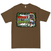Cacao merry and bright pitbull with farm Premium Tee - RanaPortraitStore