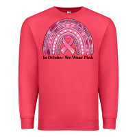 Cardinal in october we wear pink breast cancer awareness rainbow Premium Sweatshirt - Jasminsmagicworld