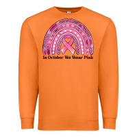 Carrot in october we wear pink breast cancer awareness rainbow Premium Sweatshirt - Jasminsmagicworld