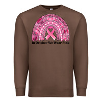 Chestnut in october we wear pink breast cancer awareness rainbow Premium Sweatshirt - Jasminsmagicworld